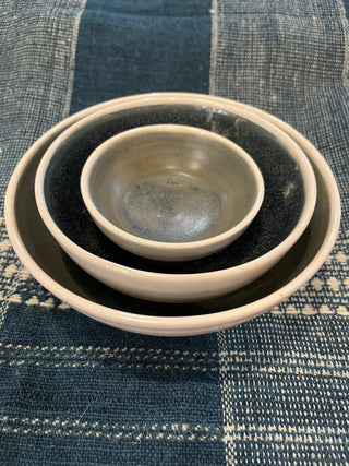 Stoneware Bowl in White and Aurora