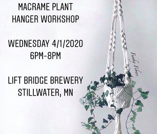 Funky Fibers Macrame plant hanger class 4/1/20 8pm