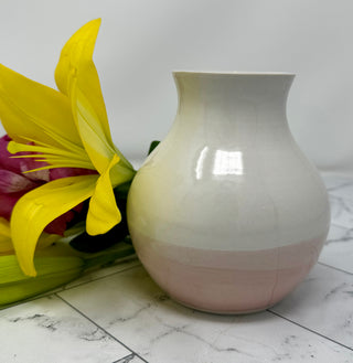Pink and White Vase