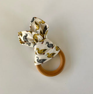 Grey Duck Teething Ring