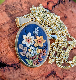 Nov 7-Polymer Clay Floral Pendant Necklace Class