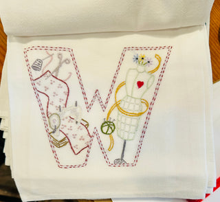 7 days of the Week Letters Embroidery Towels