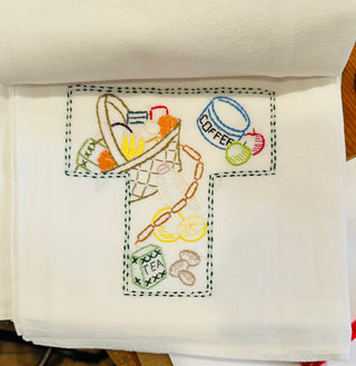 7 days of the Week Letters Embroidery Towels