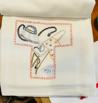 7 days of the Week Letters Embroidery Towels