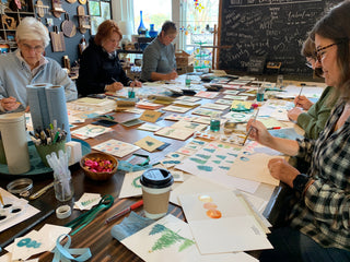 March 24-Basic watercolor & ink stationery class