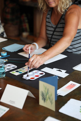 Dec 15-Holiday Card & Gift Tag Class - Basic Watercolor/Ink