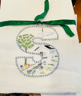 7 days of the Week Letters Embroidery Towels