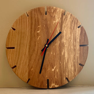 12" Modern Clock-D1 - Oak