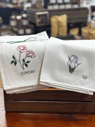Embroidered Towel Set-Days of Week