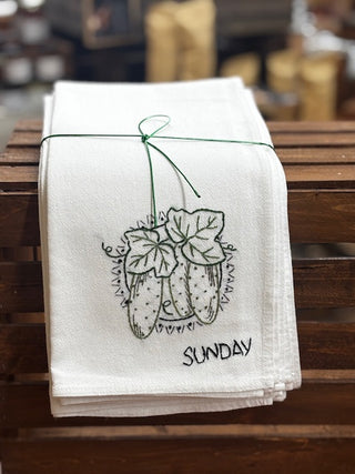 Embroidered Towel Set-Days of Week