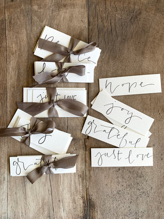 Tiny word bundles-handlettered