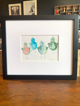 Birds3 in 11 x 13" Matted Frame