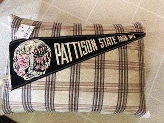Pattison State Park Vintage Pennant Pillow