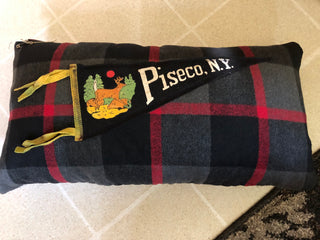 Piseco NY Vintage Pennant Pillow