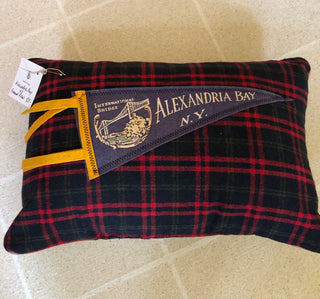 Alexandria Bay NY Vintage Pennant Pillow