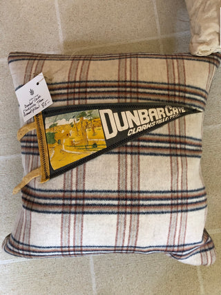 Dunbar Cave Vintage Pennant Pillow
