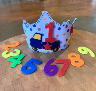 Kids Handsewn birthday crowns