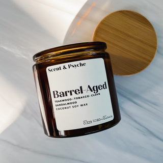 Barrel Aged Scented Candle - 12oz Amber Jar