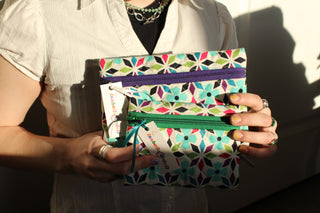 Large Quilted Zipper Pouches