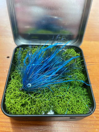 Bright Blue Fly Tin