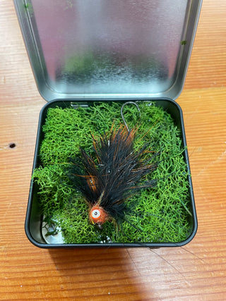 Black/Orange Fly Tins