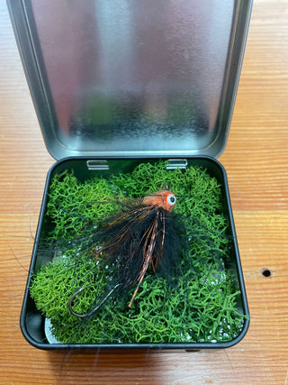 Black/Orange Fly Tin