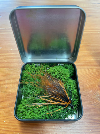 Black/Orange Fly Tin