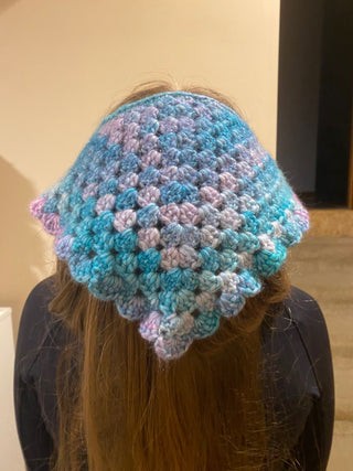 Crochet Bandana - Blue/Purple