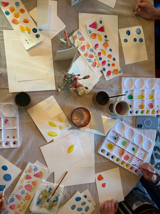 June 18-Watercolor painting collage-colorful summer fruits! (Copy)