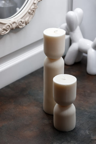 Small Ribbed Hourglass Candles