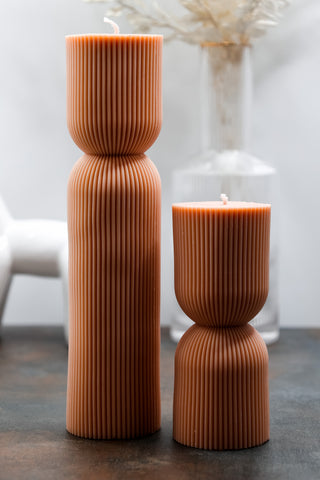 Large Ribbed Hourglass Candles