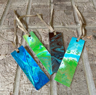 Acrylic Pour Bookmarks