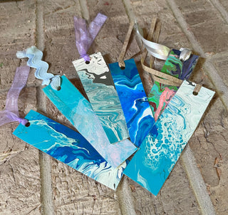 Acrylic Pour Bookmarks