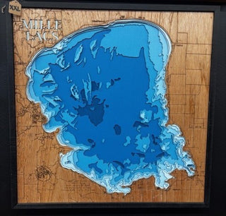 3d Lake Map-Mille Lacs XXL