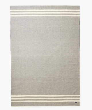 Trapper Wool Throw Gray Natural Stripe