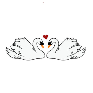 Swans In Love Sticker