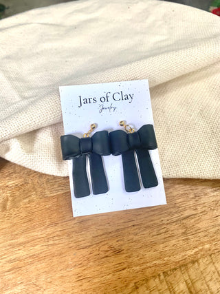 Black Bow Dangles