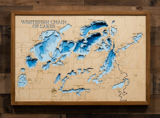 3d Lake Map - Whitefish Chain of Lakes