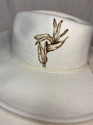 Bird of Paradise on White Hat