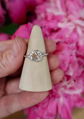 Sterling Silver And Gold Dollop Ring