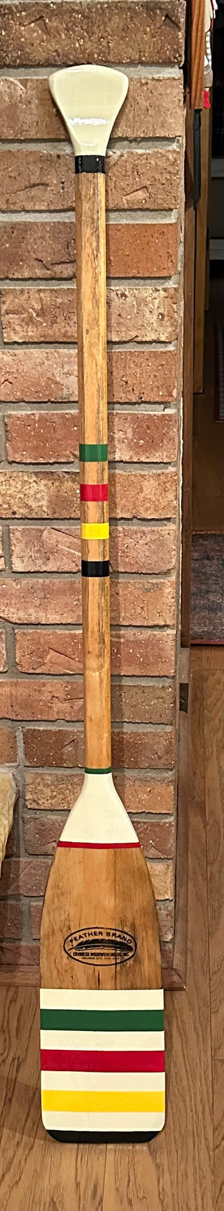 47 Inch Feather Brand Glacier Stripe Vintage Paddle
