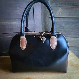 Boston Bag - Black with Tan