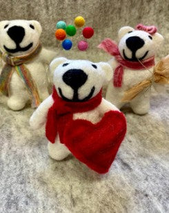 Felted Bears Ornaments