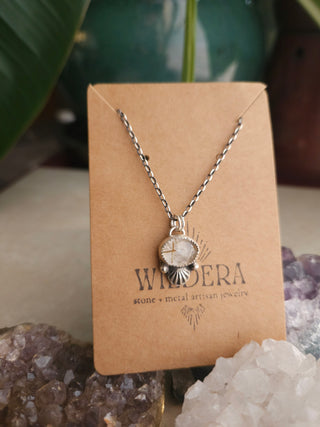 Birdie Necklace- Golden Rutilated Quartz