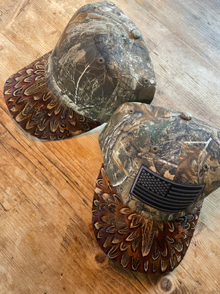 Camo Feather Flag Cap