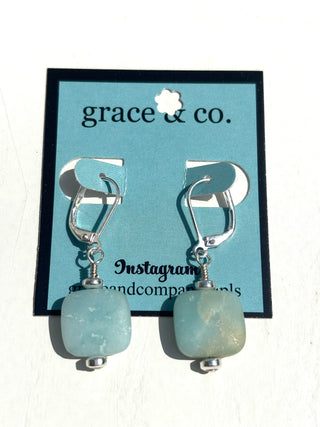 Black Gold Amazonite  Earrings