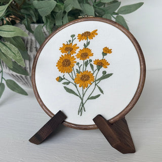Yellow Daisy Hoop
