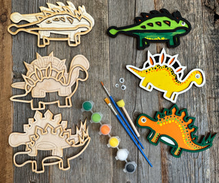 3 pc Dinoaurs DIY Painting Kit