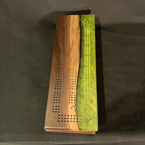Cribbage Board Set Walnut/Olive