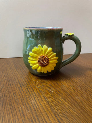 Green Sunflower Mug